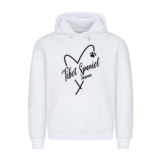 Premium Hoodie "Tibet Spaniel - Mama" Weiß – hunde-shirt.de