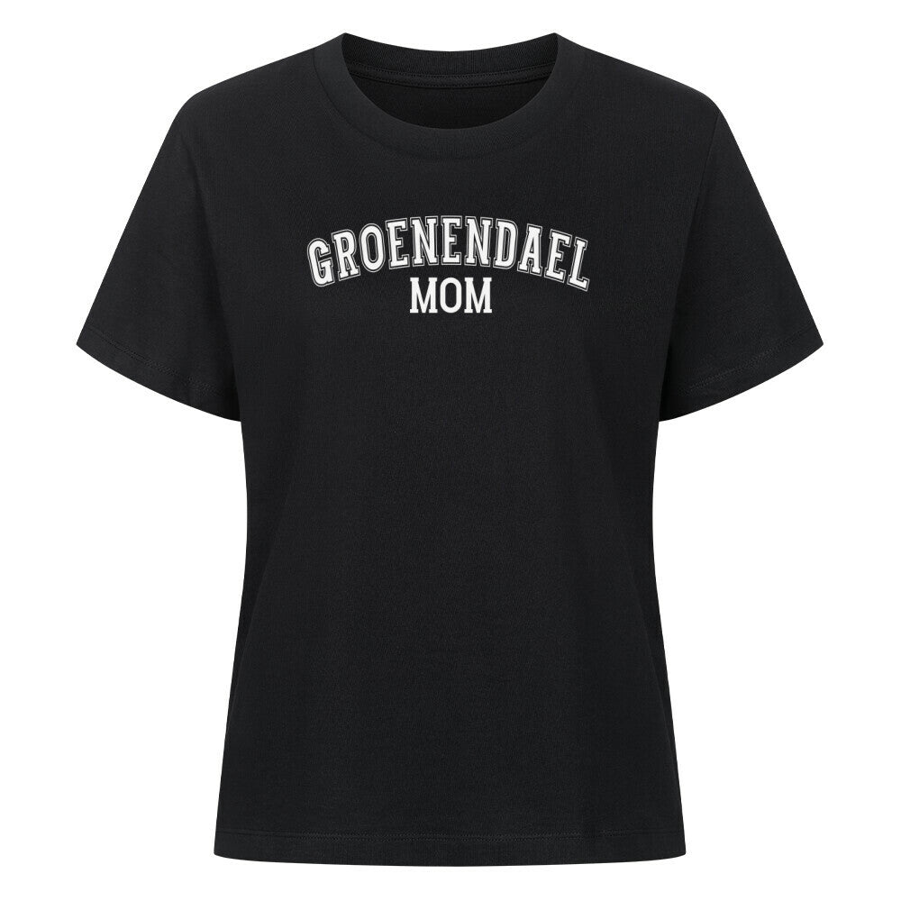 Premium Damen-Shirt "Groenendael - MOM" Schwarz – hunde-shirt.de