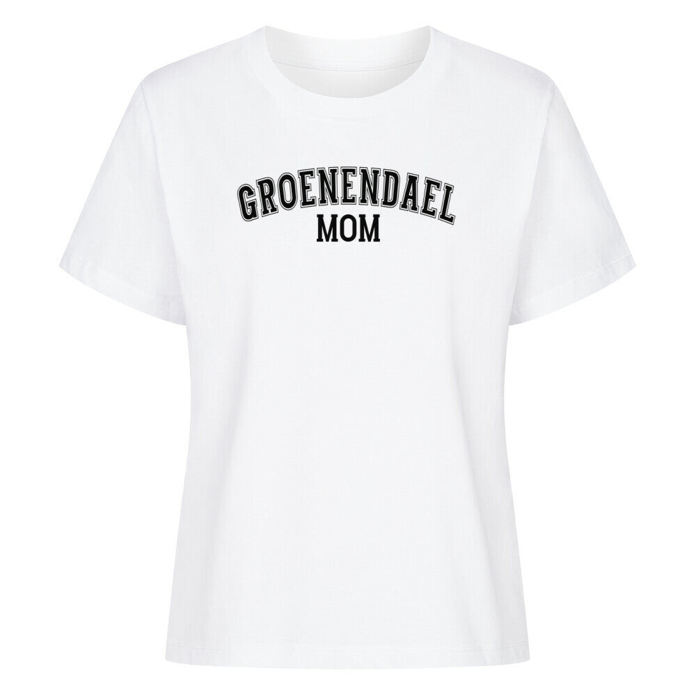 Premium Damen-Shirt "Groenendael - MOM" Weiß – hunde-shirt.de