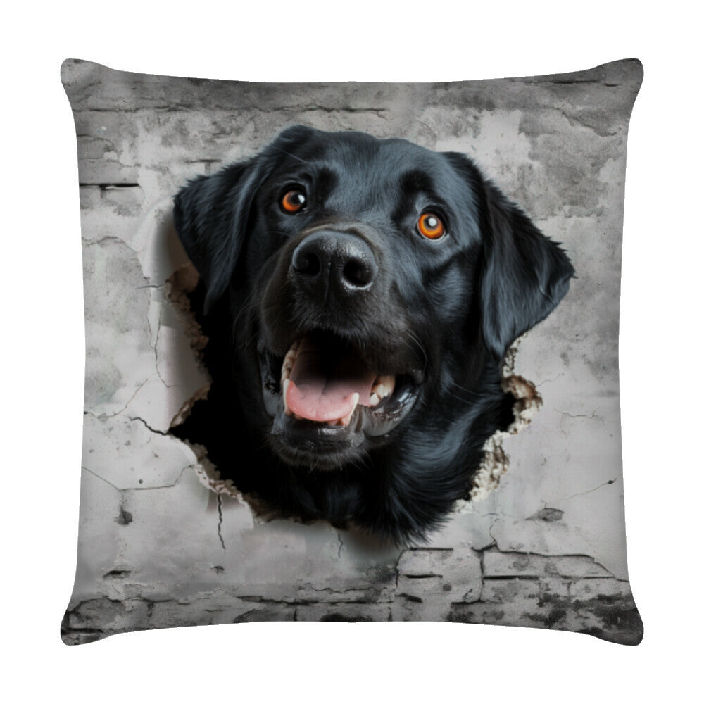 Kissen "Labrador - Wall" Weiß – hunde-shirt.de