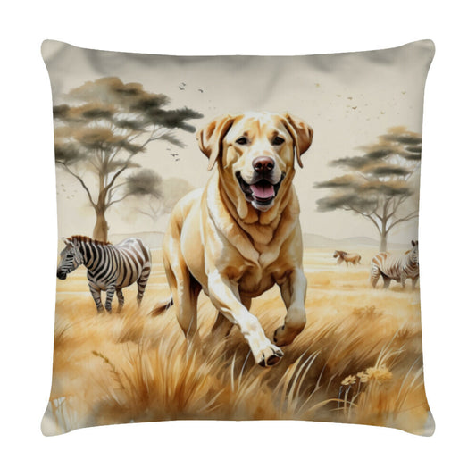 Kissen "Labrador - Safari" Weiß – hunde-shirt.de