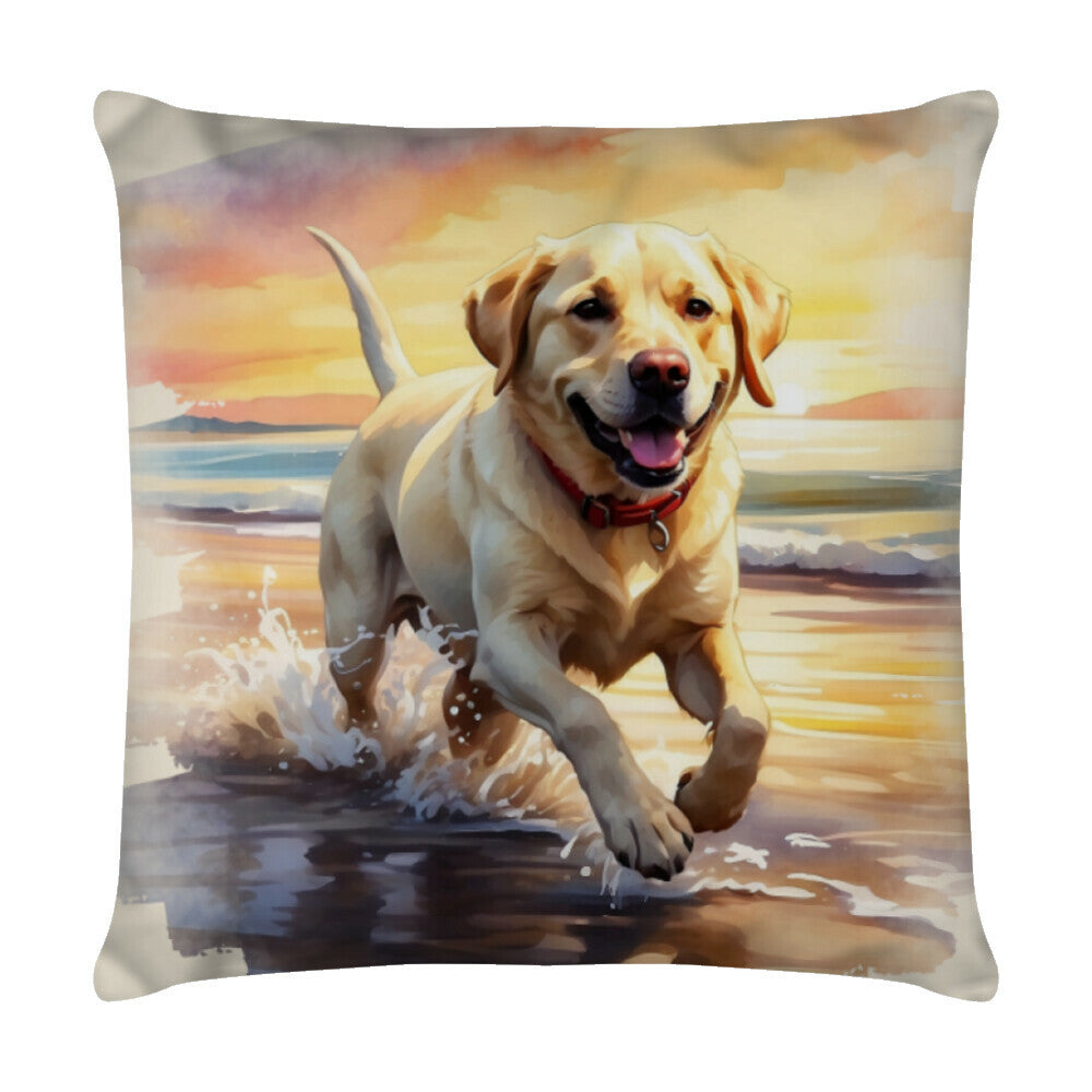 Kissen "Labrador - Romantic" Weiß – hunde-shirt.de
