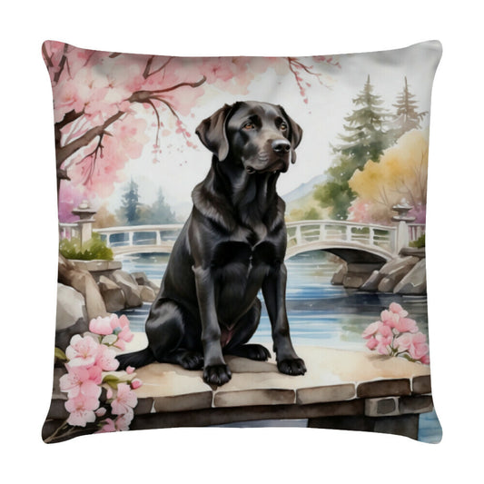 Kissen "Labrador - Frühling" Weiß – hunde-shirt.de