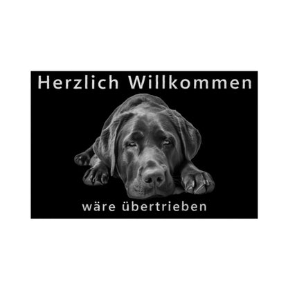 Fußmatte "Labrador - Übertrieben.." Weiß – hunde-shirt.de