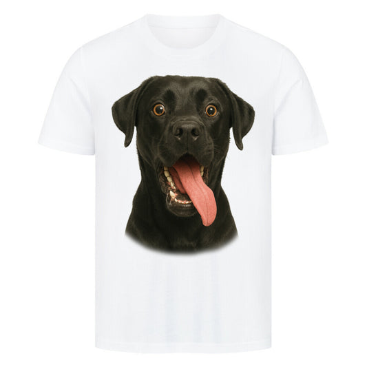 Premium T-Shirt "Labrador schwarz - Crazy" Weiß – hunde-shirt.de