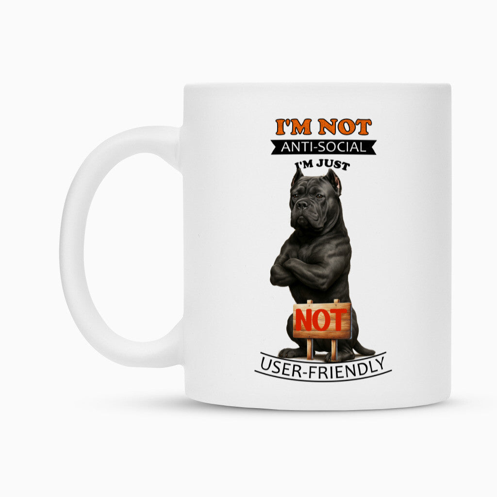 Tasse "Cane Corso - Anti-Social" – hunde-shirt.de