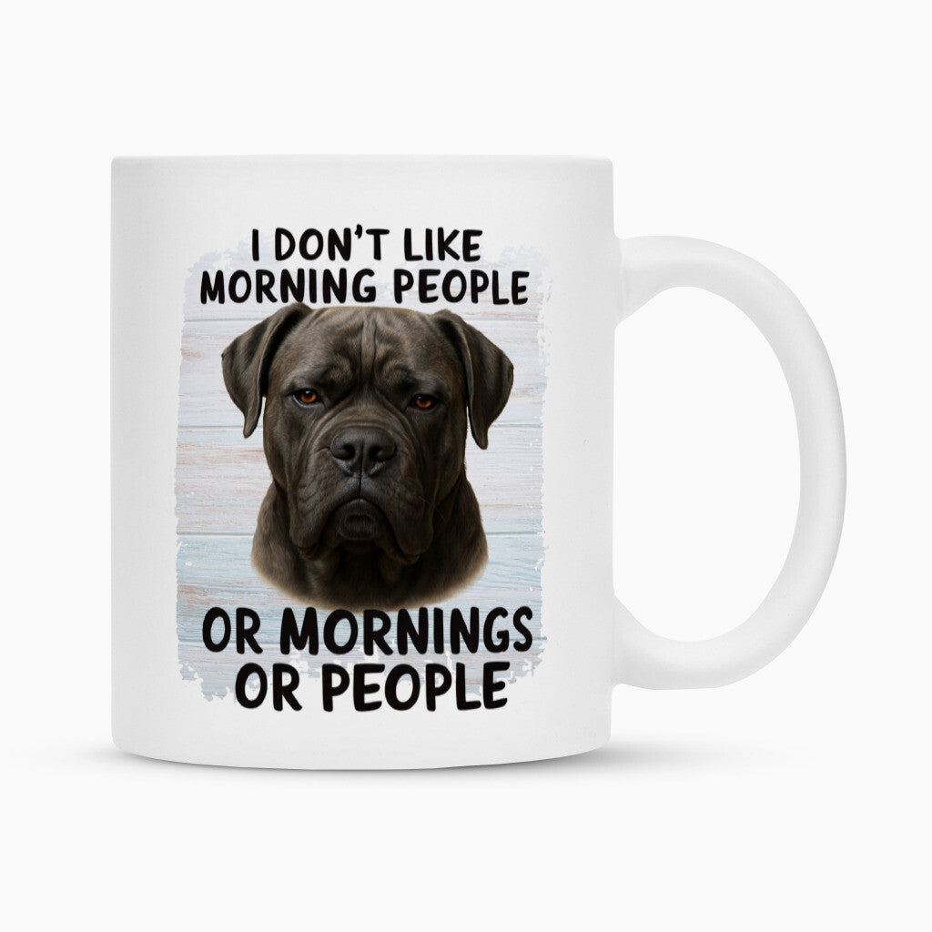 Tasse "Cane Corso - Morning People" Weiß – hunde-shirt.de