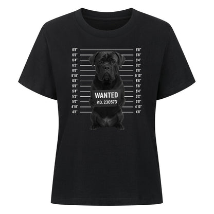 Premium Damen-Shirt "Cane Corso - WANTED" Schwarz – hunde-shirt.de