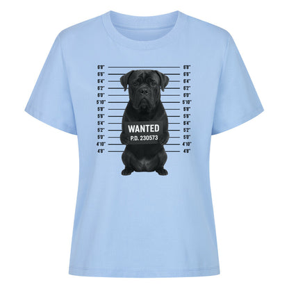 Premium Damen-Shirt "Cane Corso - WANTED" Sky Blue – hunde-shirt.de
