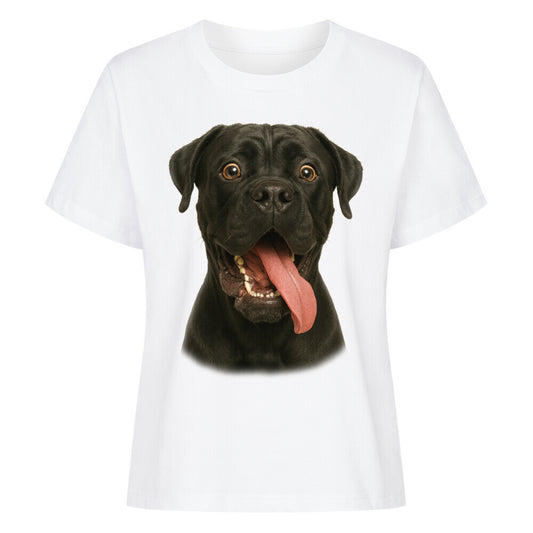 Premium Damen-Shirt "Cane Corso - Crazy" Weiß – hunde-shirt.de