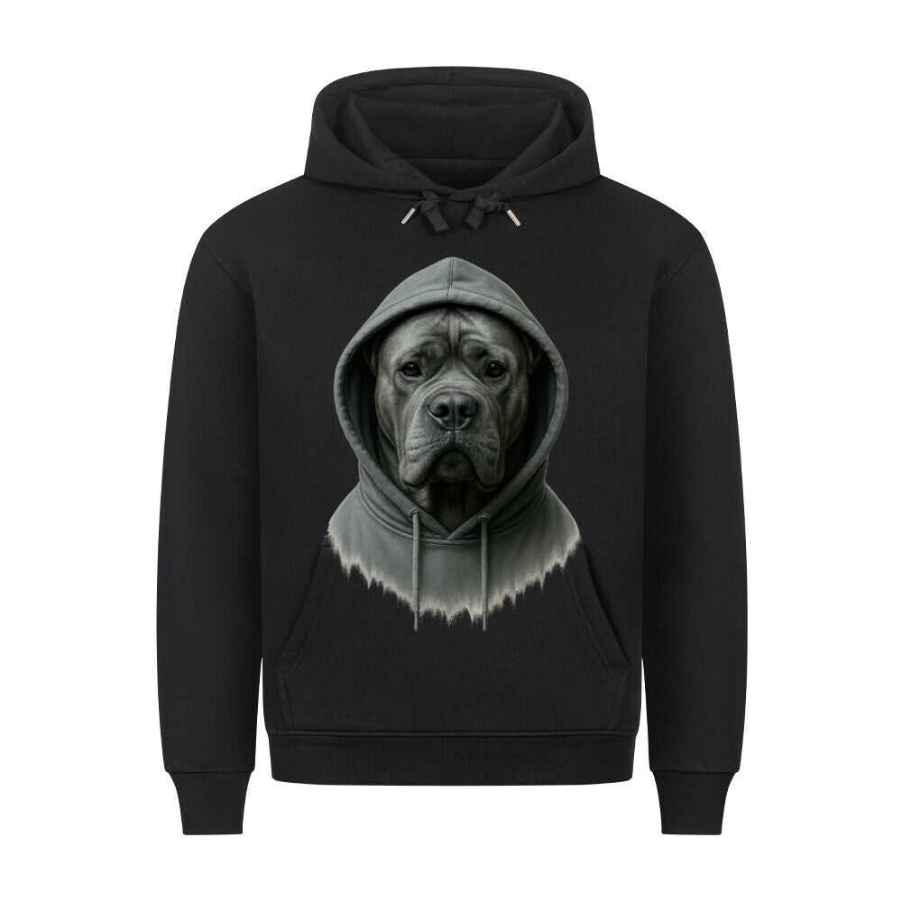 Premium Hoodie "Cane Corso - Hooded" Schwarz – hunde-shirt.de
