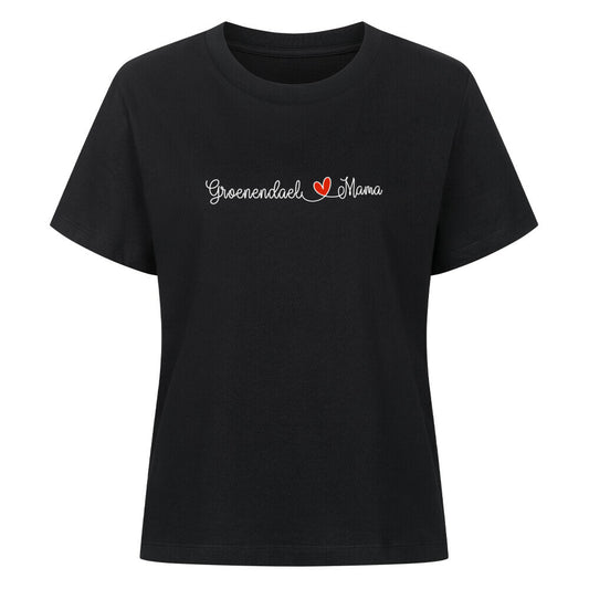 Premium Damen-Shirt "Groenendael - Mama" Schwarz – hunde-shirt.de