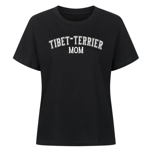 Premium Damen-Shirt "Tibet Terrier - MOM" Schwarz – hunde-shirt.de