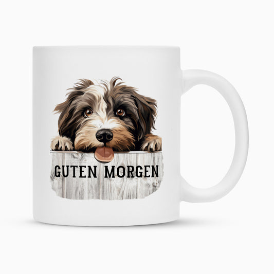 Tasse "Tibet Terrier - Guten Morgen" Weiß – hunde-shirt.de