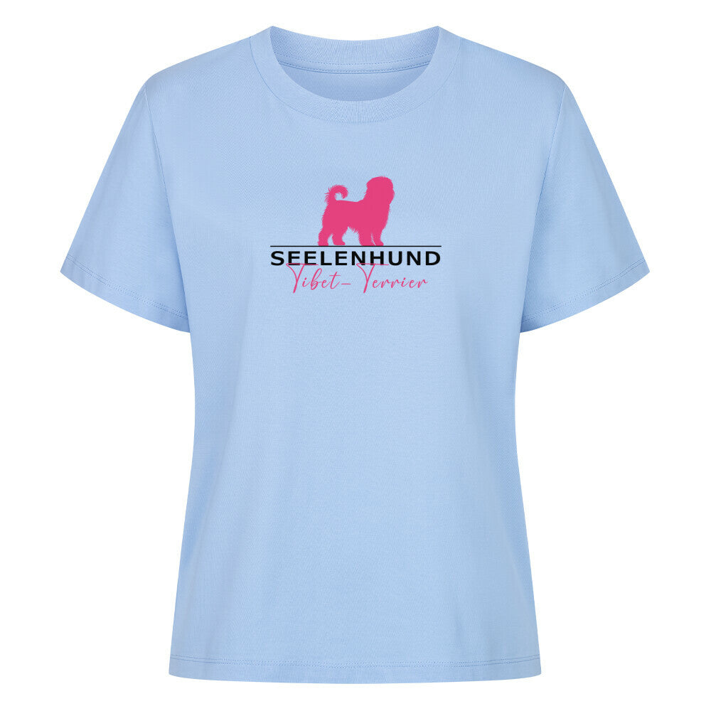 Premium Damen-Shirt "Tibet Terrier - Seelenhund" Sky Blue – hunde-shirt.de