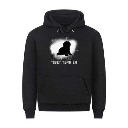 Premium Hoodie "Tibet Terrier - Brush" Schwarz – hunde-shirt.de