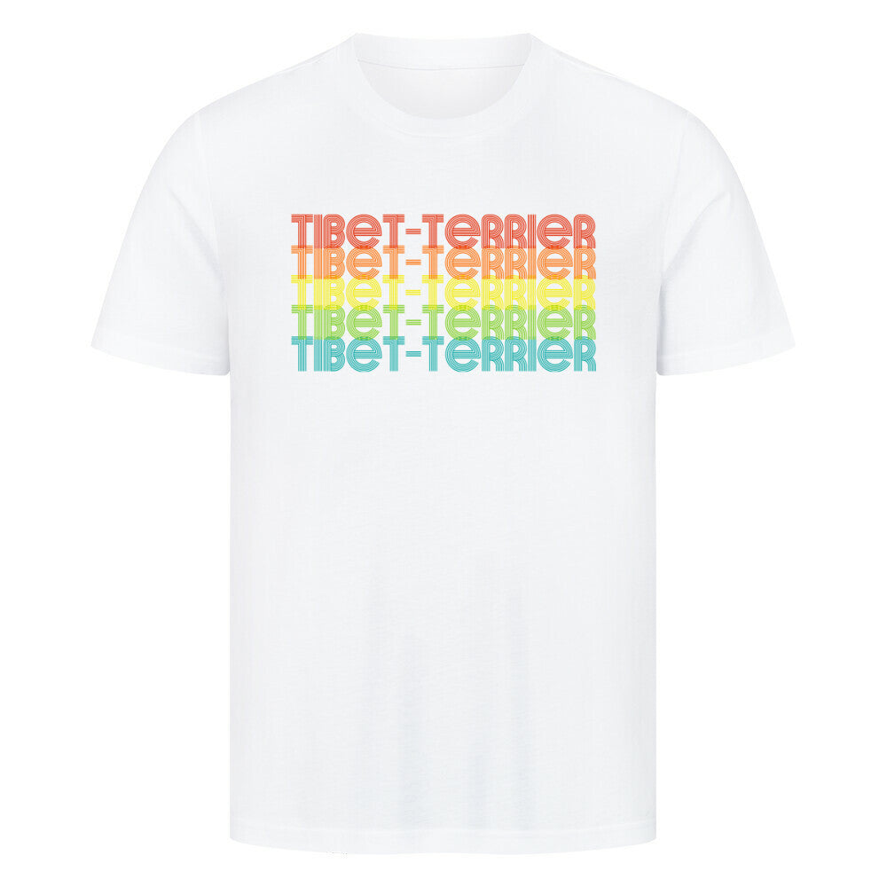 Premium T-Shirt "Tibet Terrier - RETRO" Weiß – hunde-shirt.de