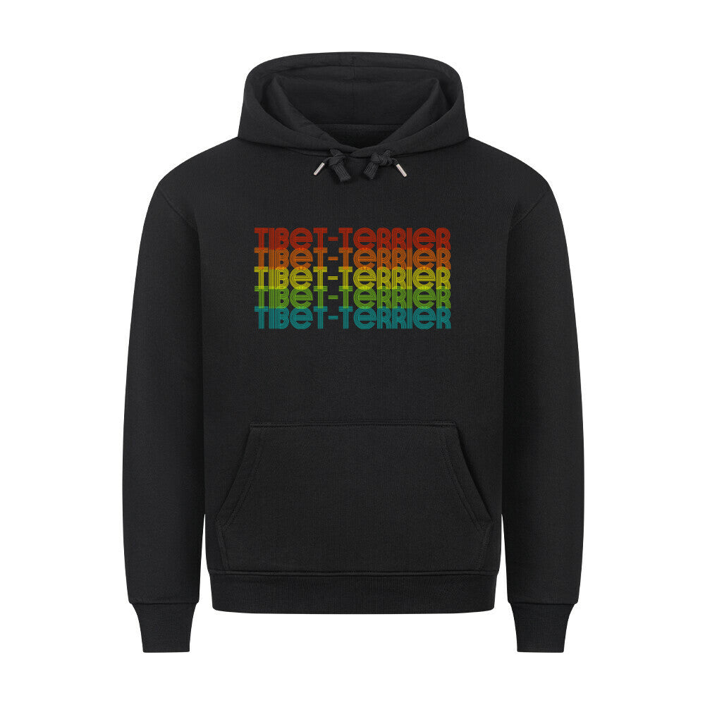 Premium Hoodie "Tibet Terrier - RETRO" Schwarz – hunde-shirt.de