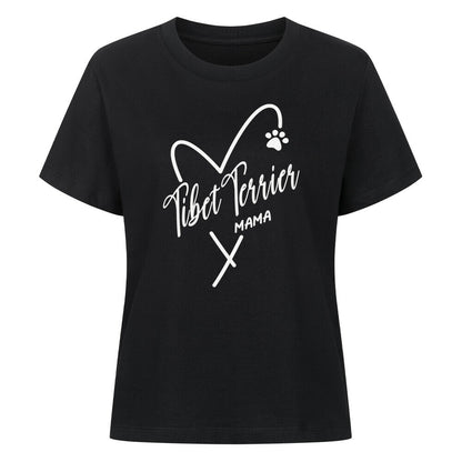 Premium Damen-Shirt "Tibet Terrier - Mama" Schwarz – hunde-shirt.de