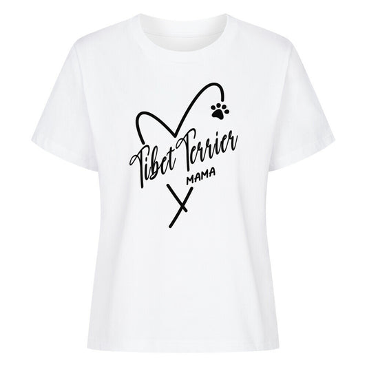 Premium Damen-Shirt "Tibet Terrier - Mama" Weiß – hunde-shirt.de