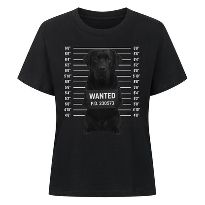 Premium Damen-Shirt "Labrador - WANTED" Schwarz – hunde-shirt.de