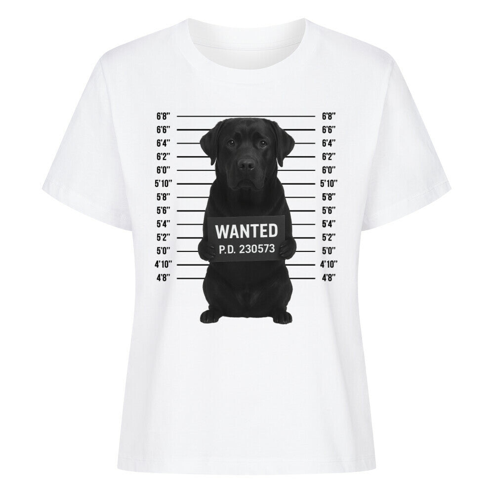 Premium Damen-Shirt "Labrador - WANTED" Weiß – hunde-shirt.de
