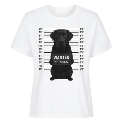 Premium Damen-Shirt "Labrador - WANTED" Weiß – hunde-shirt.de