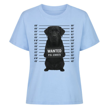 Premium Damen-Shirt "Labrador - WANTED" Sky Blue – hunde-shirt.de