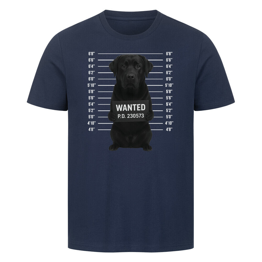 Premium T-Shirt "Labrador - WANTED" French Navy – hunde-shirt.de