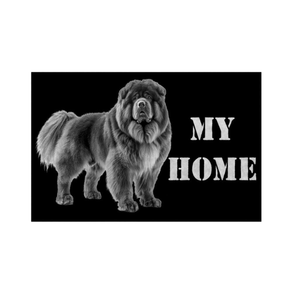 Fußmatte "Tibetmastiff - MY HOME" Weiß – hunde-shirt.de