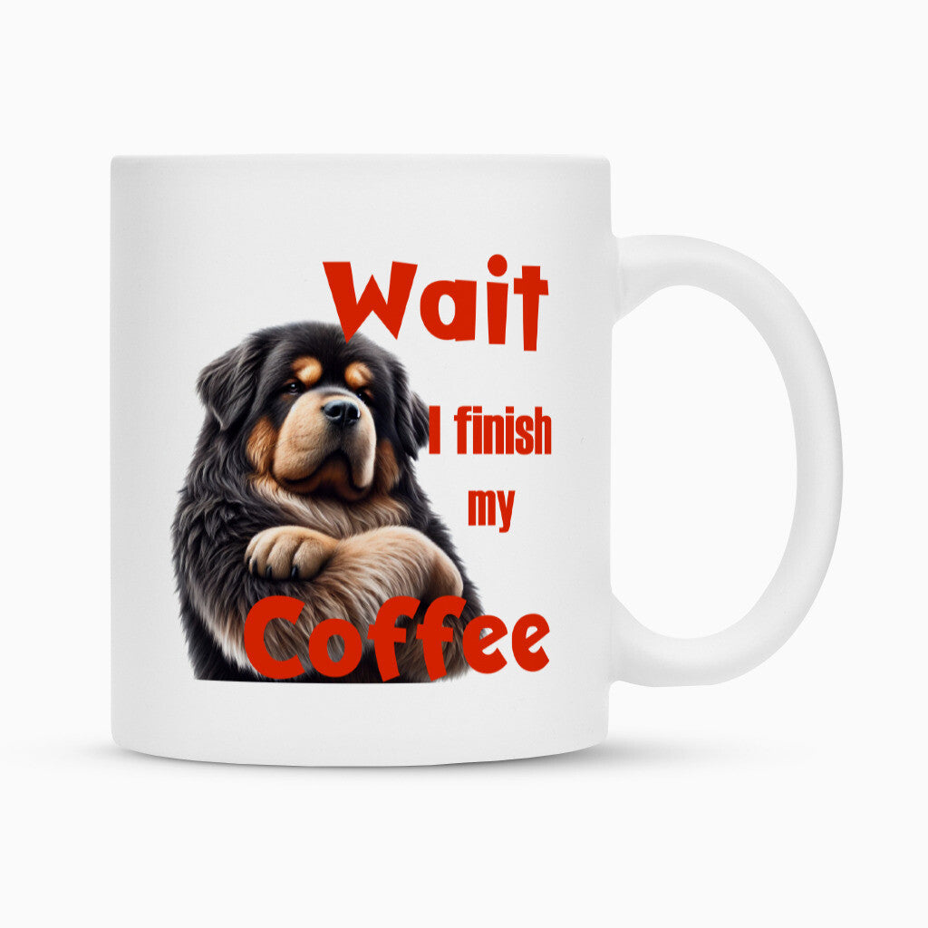 Tasse "Tibetmastiff - Wait..." Weiß – hunde-shirt.de