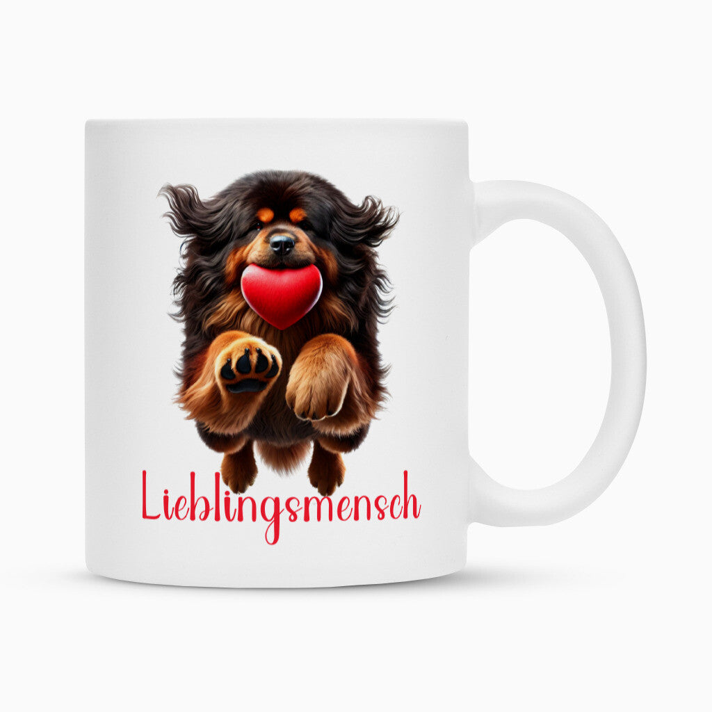 Tasse "Tibetmastiff - Lieblingsmensch" Weiß – hunde-shirt.de