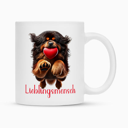 Tasse "Tibetmastiff - Lieblingsmensch" Weiß – hunde-shirt.de
