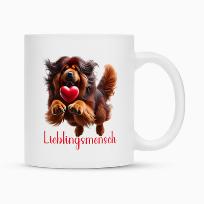 Tasse "Tibetmastiff - Lieblingsmensch II" Weiß – hunde-shirt.de
