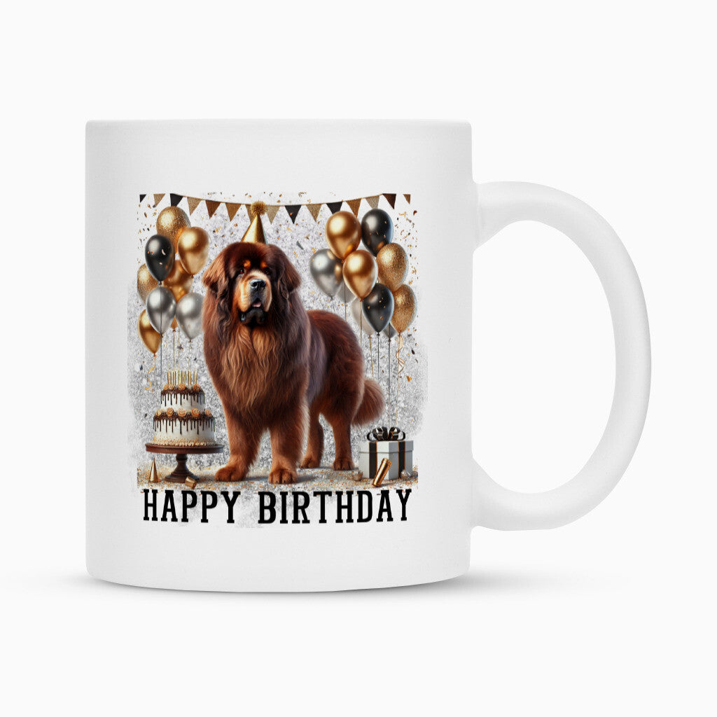 Tasse "Do Khyi - Happy Birthday" Weiß – hunde-shirt.de