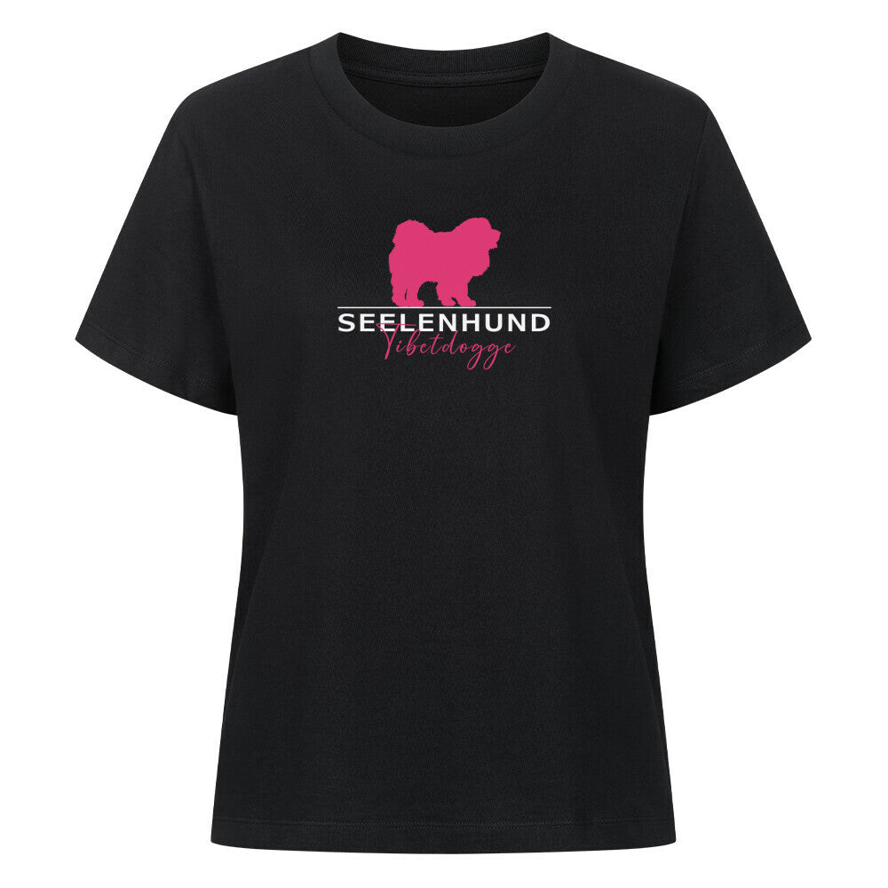 Premium Damen-Shirt "Tibetdogge - Seelenhund" Schwarz – hunde-shirt.de