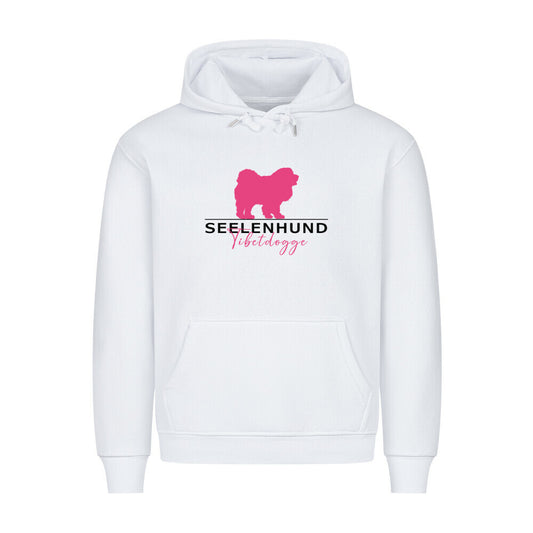 Premium Hoodie "Tibetdogge - Seelenhund" Weiß – hunde-shirt.de