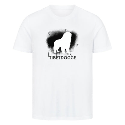 Premium T-Shirt "Tibetdogge - Brush" Weiß – hunde-shirt.de