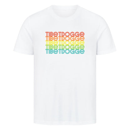 Premium T-Shirt "Tibetdogge - RETRO" Weiß – hunde-shirt.de