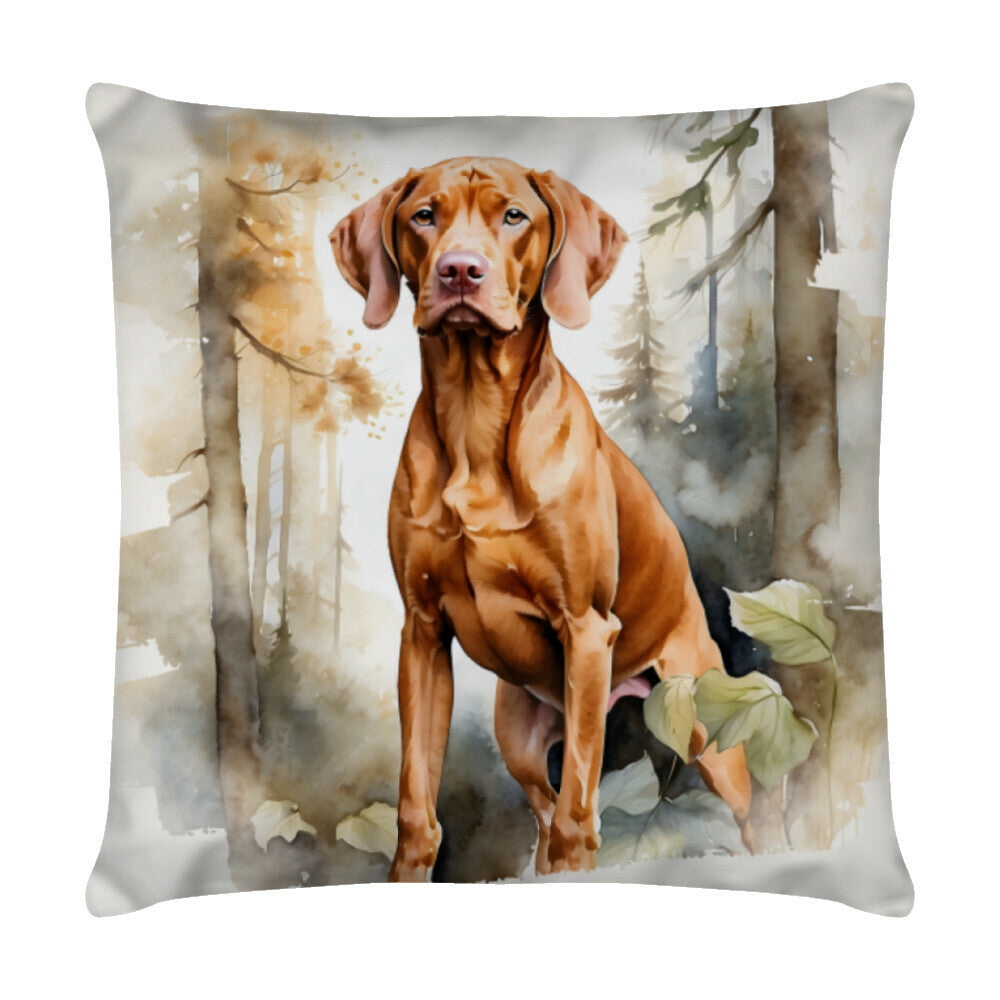 Kissen "Vizsla - Waldlauf" Weiß – hunde-shirt.de