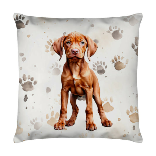 Kissen "Vizsla - Puppy Paws" Weiß – hunde-shirt.de