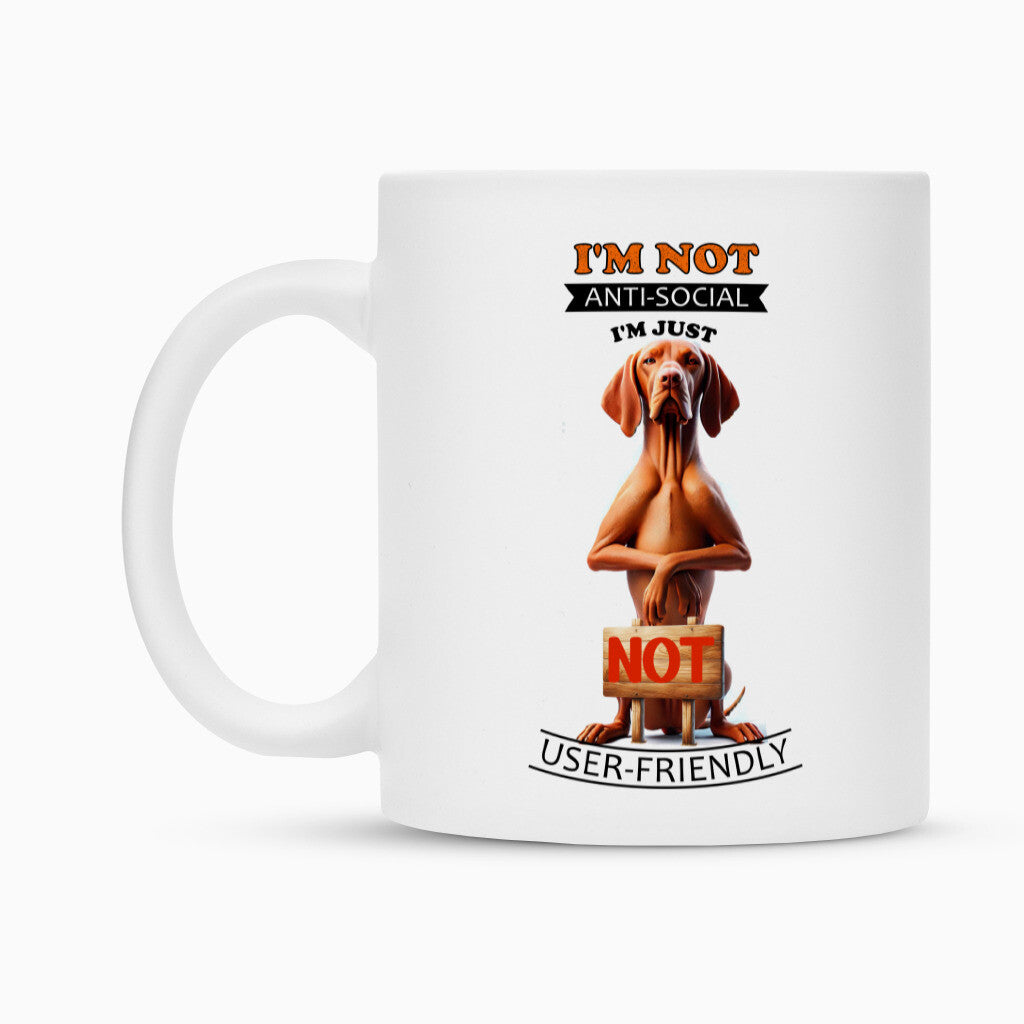 Tasse "Vizsla - Anti-Social" – hunde-shirt.de