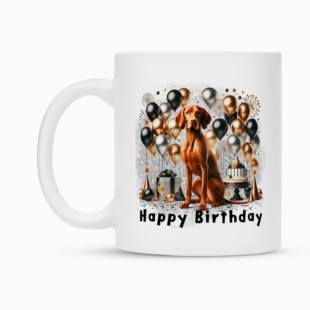 Tasse "Vizsla - Happy Birthday" – hunde-shirt.de