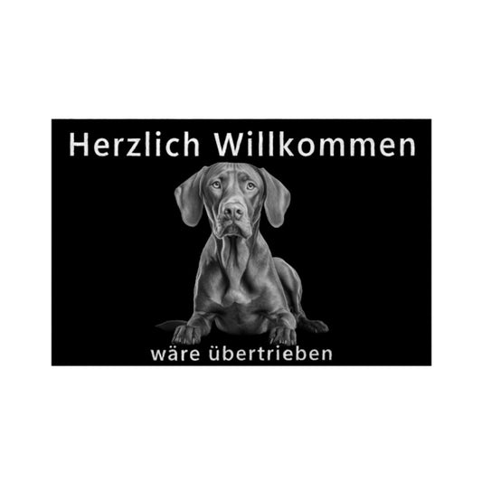 Fußmatte "Vizsla - Übertrieben" Weiß – hunde-shirt.de