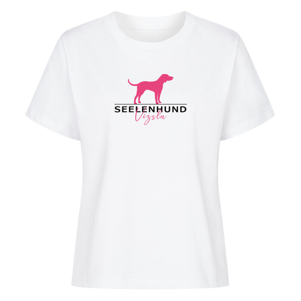 Premium Damen-Shirt "Vizsla - Seelenhund" Weiß – hunde-shirt.de