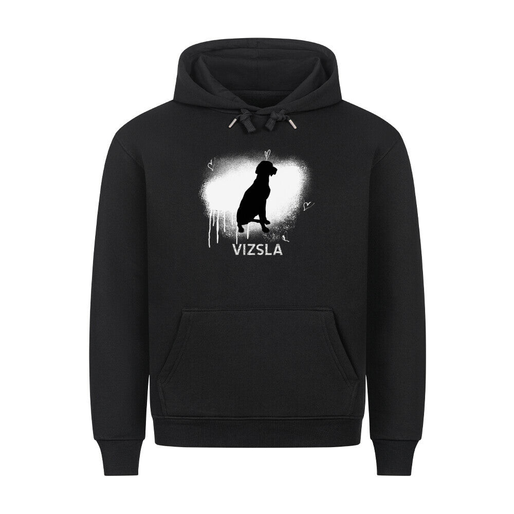 Premium Hoodie "Vizsla - Brush" Schwarz – hunde-shirt.de