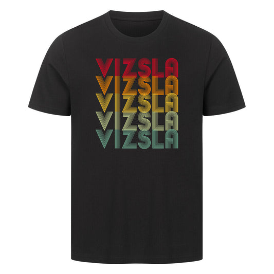 Premium T-Shirt "Vizsla - RETRO" Schwarz – hunde-shirt.de
