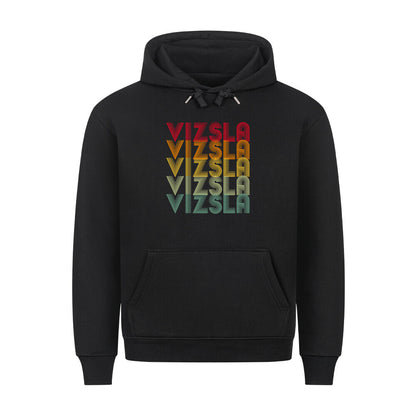 Premium Hoodie "Vizsla - RETRO" Schwarz – hunde-shirt.de