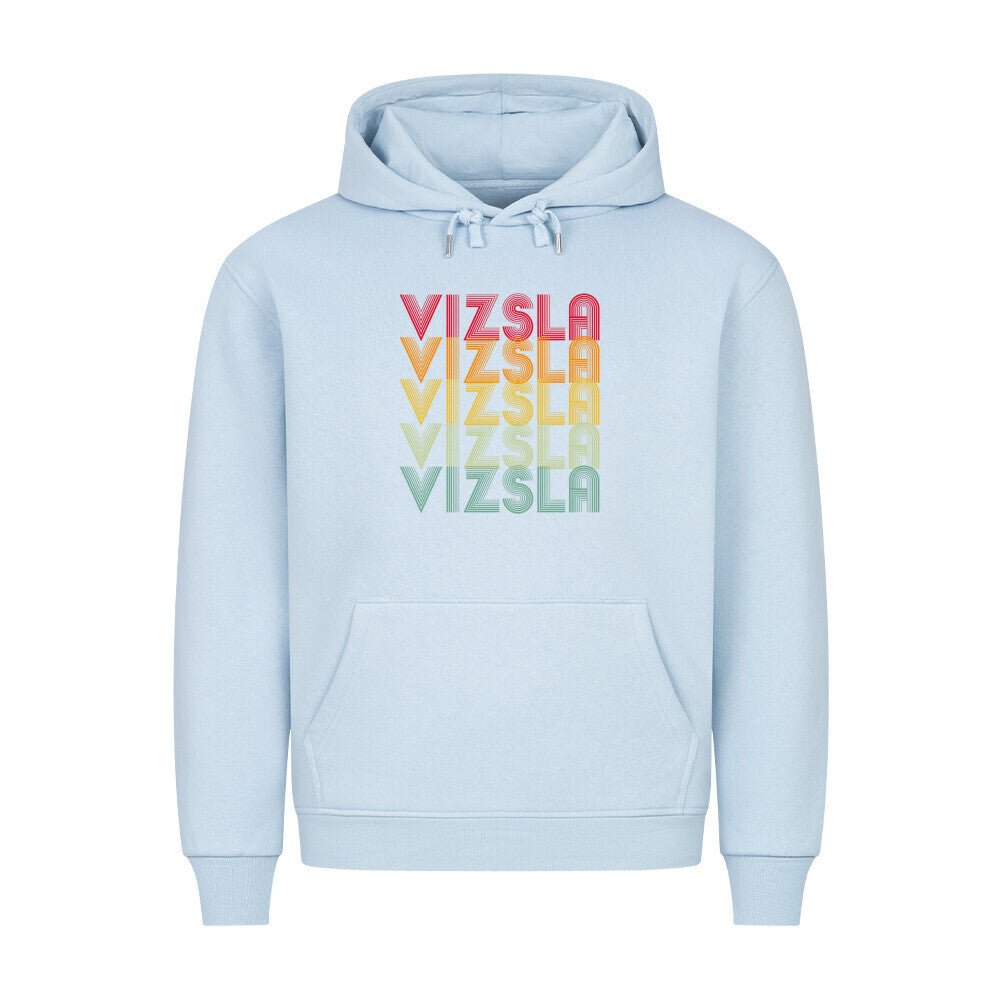 Premium Hoodie "Vizsla - RETRO" Babyblau – hunde-shirt.de