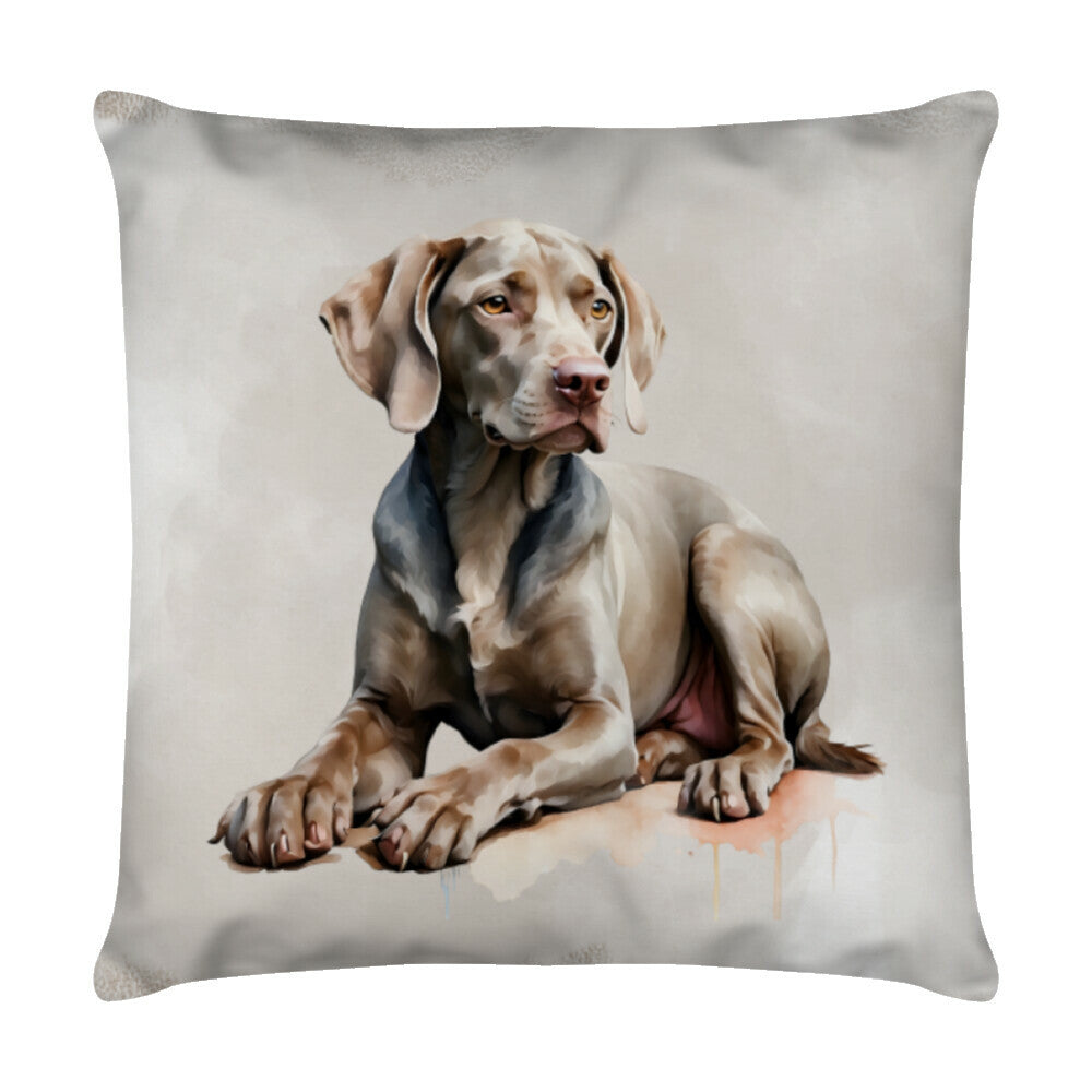 Kissen "Weimaraner - Relax" Weiß – hunde-shirt.de